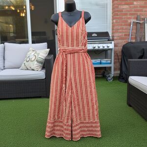 Anthro Ett Twa Robin Double Gauze Cotton Jumpsuit Size Small Lined Wide Leg